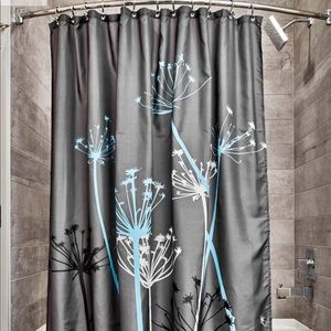 Shower Curtain Gray and Blue
